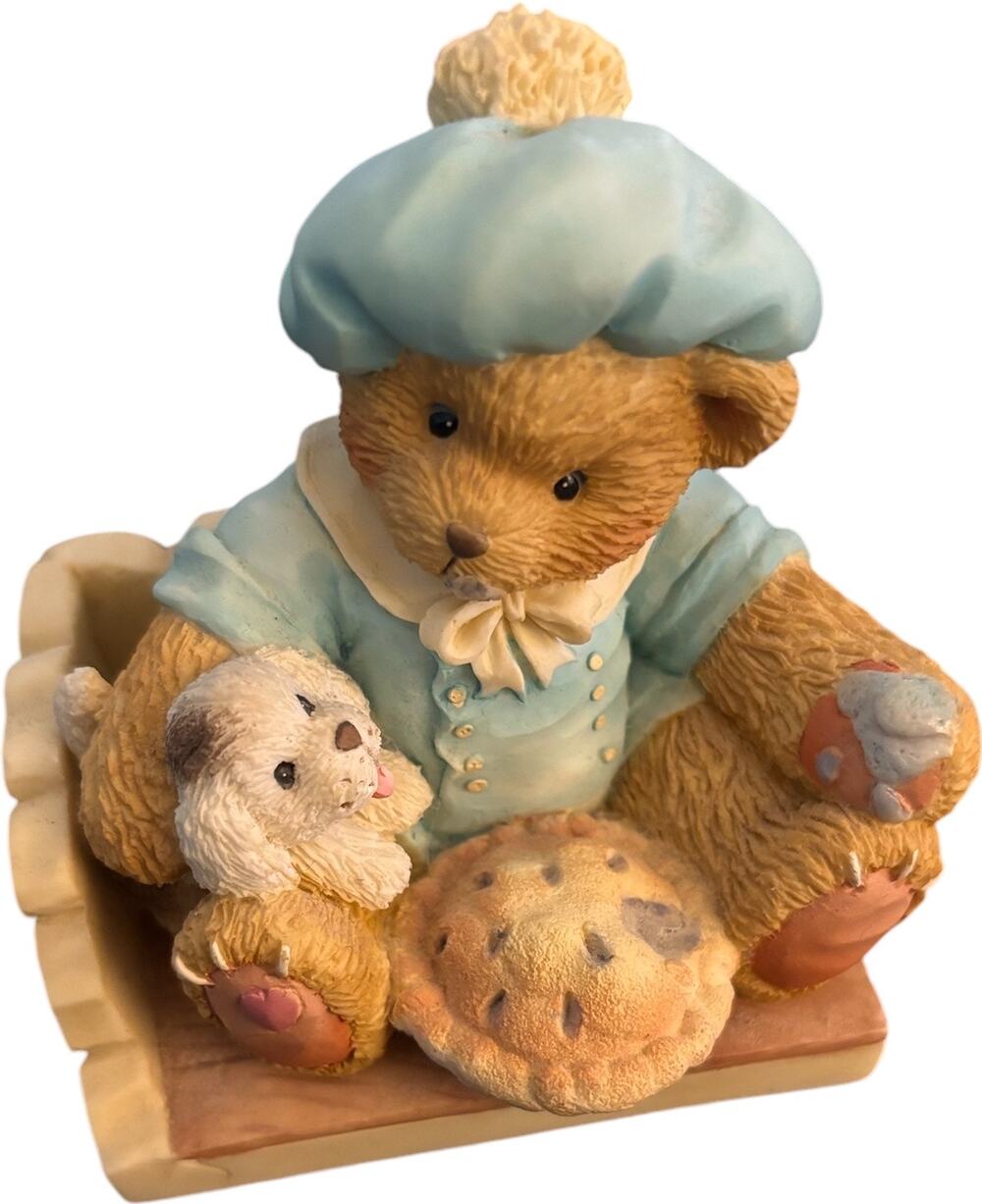 Enesco Vintage 1993 Cherished Teddies Figurine I'm Plum Happy You’re My Friend